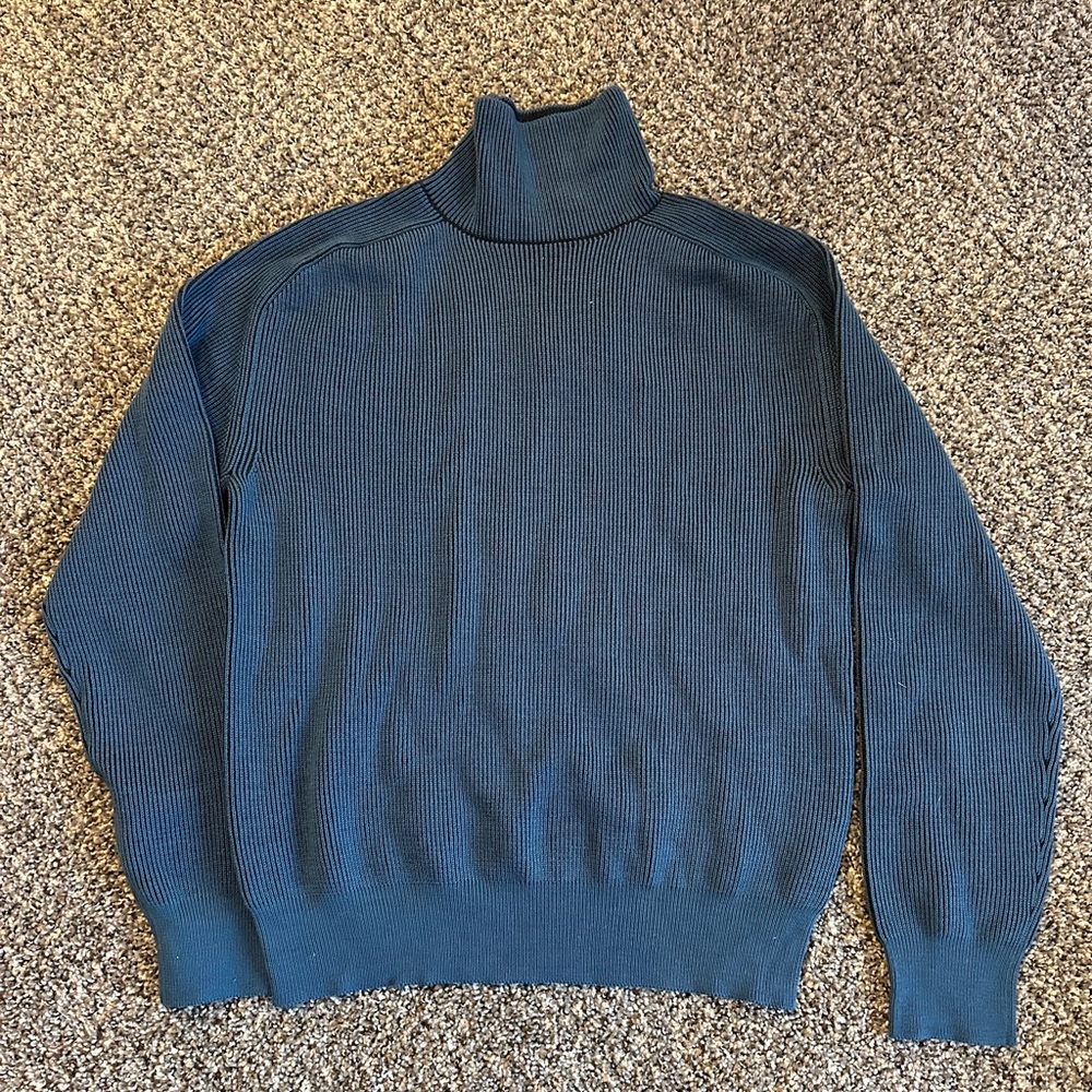 Men's Blue Turtleneck Sweater